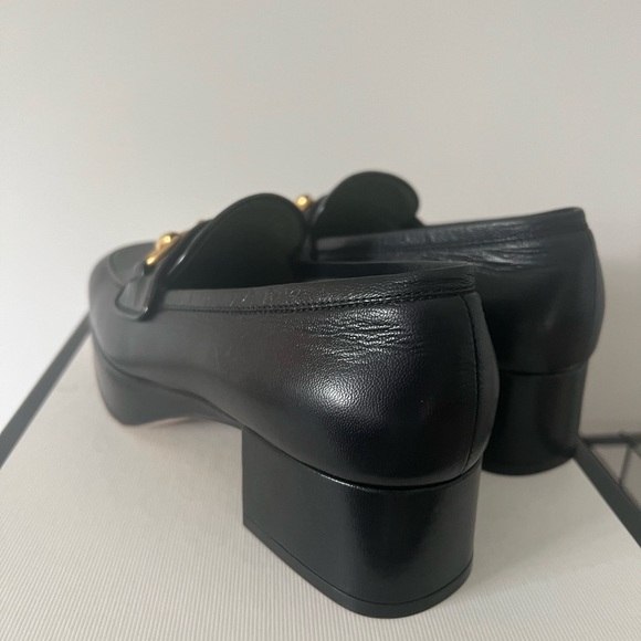 Gucci Leather Lug Sole Loafers size 37.5 - Picture 4 of 5